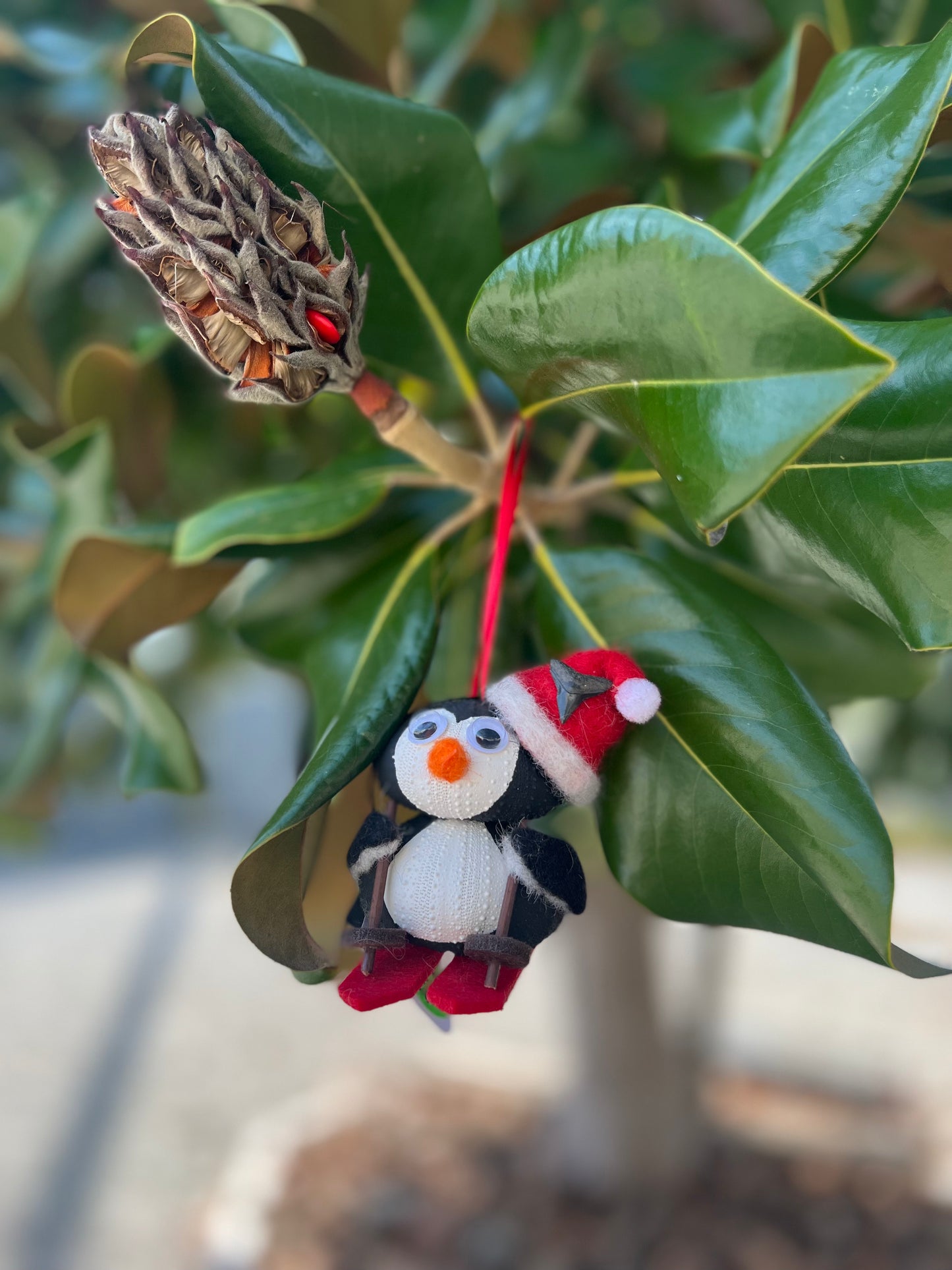 Penguin Skier Ornamant